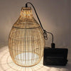 Lampada a sospensione solare - LUMISKY - HOLIDAY - H42 cm - Stile bohémien naturale intrecciato in vimini - LED bianco caldo