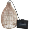 Lampada a sospensione solare - LUMISKY - HOLIDAY - H42 cm - Stile bohémien naturale intrecciato in vimini - LED bianco caldo