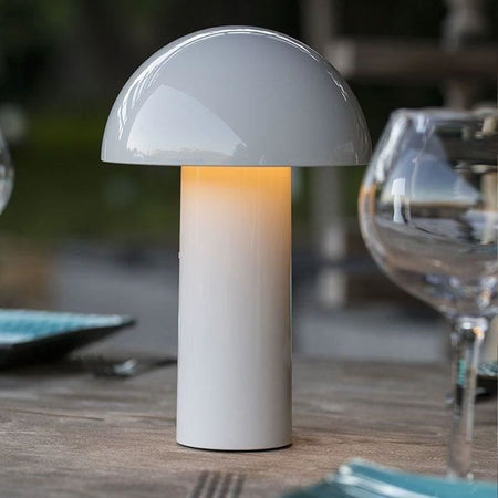 Lampada da tavolo senza fili - LUMISKY - TOD WHITE - H28 cm - Testa orientabile - LED bianco caldo