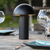 Lampada da tavolo senza fili - LUMISKY - TOD BLACK - H28 cm - Testa orientabile - LED bianco caldo