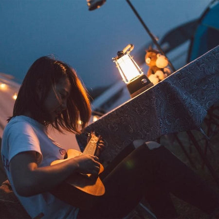 Lanterna senza fili - LUMISKY - WILDY - H23 cm - Maniglia in corda - LED bianco caldo e dimmerabile