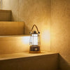 Lanterna senza fili - LUMISKY - WILDY - H23 cm - Maniglia in corda - LED bianco caldo e dimmerabile