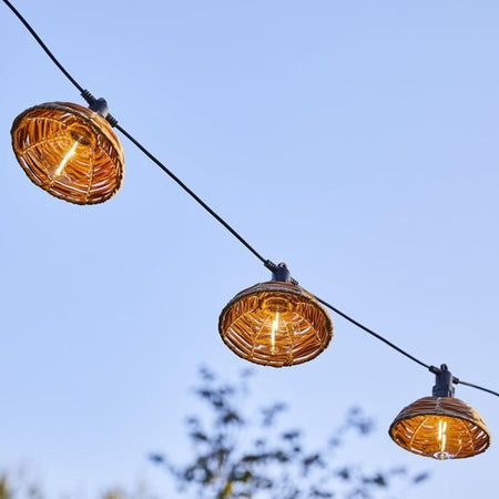 Ghirlanda luminosa da esterno - LUMISKY - COTTAGE - 5,70 m - 10 globi trasparenti - LED bianco caldo