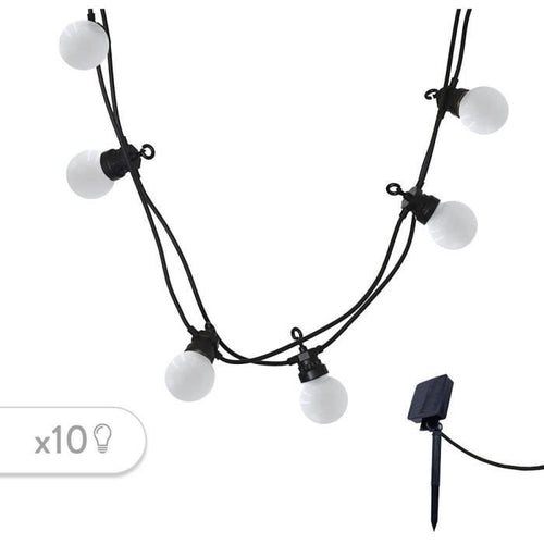 Ghirlanda di luci solari - LUMISKY - PARTY MILKY SOLAR - 5,70 m - 8 modalità - 10 globi LED bianco caldo