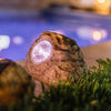 Set di 3 rocce solari da giardino da installare - LUMISKY - ROCKY BROWN - 14 e 9 cm - Marcatura - LED bianco