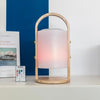 Lampada speaker bluetooth senza fili - LUMISKY - WOODY PLAY - H37 cm - Manico in legno - LED bianco e multicolor dimmerabile
