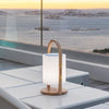Lampada speaker bluetooth senza fili - LUMISKY - WOODY PLAY - H37 cm - Manico in legno - LED bianco e multicolor dimmerabile