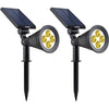 LUMI GARDEN Set di 2 faretti Faretto solare a LED Spiky - Luce bianca calda - 34 cm