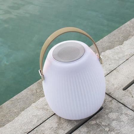 Lampada speaker bluetooth senza fili - LUMISKY - MINI MAY PLAY - H23 cm - LED bianco e multicolor dimmerabile