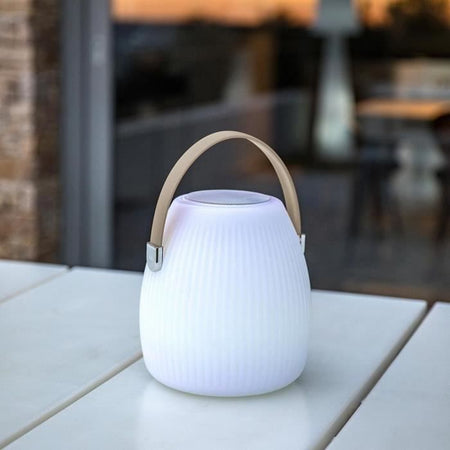 Lampada speaker bluetooth senza fili - LUMISKY - MINI MAY PLAY - H23 cm - LED bianco e multicolor dimmerabile