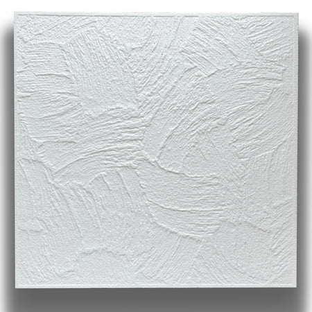 10 o 20mq (40 oppure 80 pezzi) di pannello decorativo a soffitto in polistirene compatto 50x50cm (spess. 1cm) LYON - Eternal Parquet