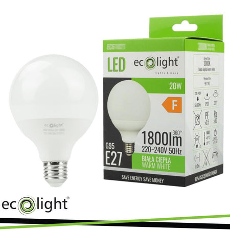 Lampada Globo Led G95 E27 20W 4000K 1800Lm