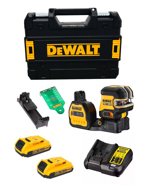 Laser Autolivellante DeWALT DCE088NG18D2T (2 x 2,0 Ah + DCB107 + TSTAK II)