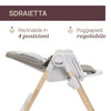 CHICCO Polly Armonia Seggiolone Evolutivo Pappa per Bambini da 0 Mesi a 40 kg, Seggiolone Reclinabile a Sdraietta con Altezza e Poggiapiedi Regolabili, 4 Ruote, Chiusura Compatta, grigio scuro, colore SCANDINAVIAN