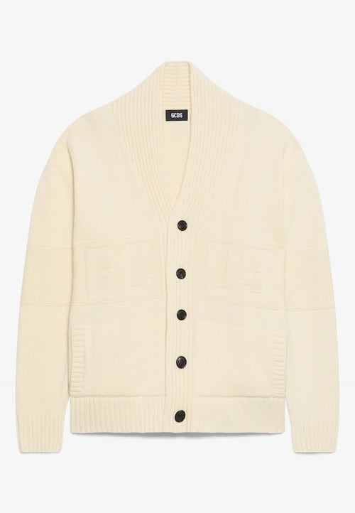 GCDS CARDIGAN LOGO BUTTONED CARDIGAN da uomo