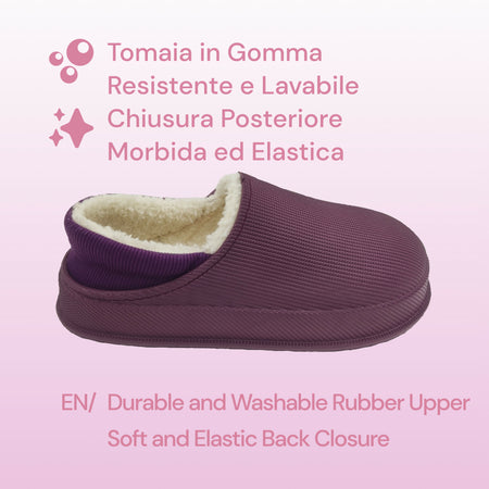 Amix Diamond Le Originali Dasoft Fantastiche Ciabatte Invernali Uomo e Donna, Pantofole Chiuse Con Peluche, Zoccoli con Pelliccia Interna, Memory Foam e Suola Antiscivolo, Sabot da Casa e Giardino