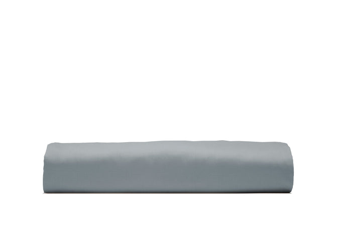 Lenzuolo sotto con angoli in raso di puro cotone Made in Italy GRIGIO FUMO - SmartDecoHome