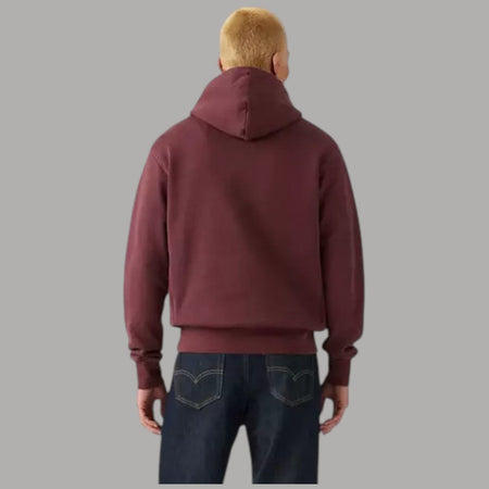 Levi's felpa bordeaux con cappuccio A84350032