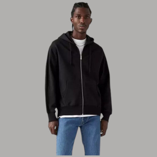 Levi's felpa nera con zip e cappuccio A92650000