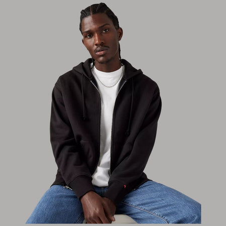 Levi's felpa nera con zip e cappuccio A92650000