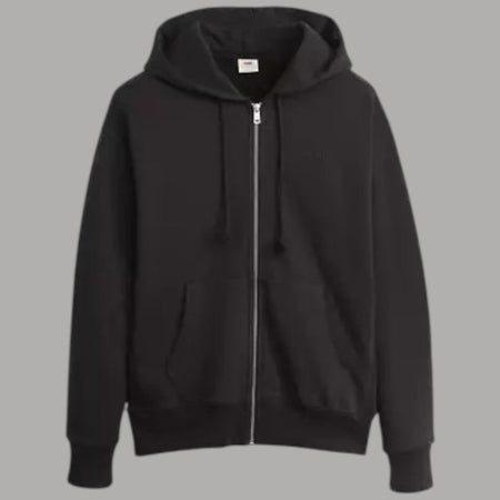 Levi's felpa nera con zip e cappuccio A92650000