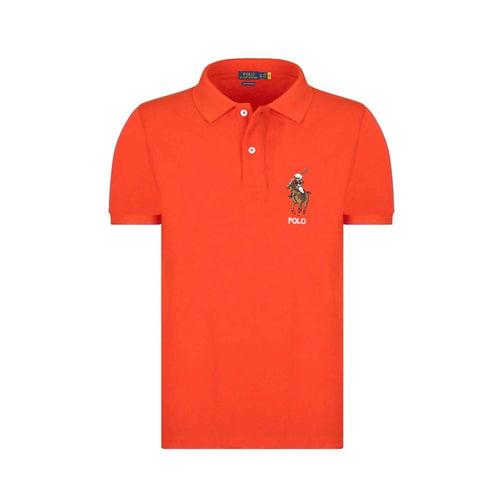 Ralph Lauren Polo Uomo Custom-Slim Polo Bear Tinta Unita in Cotone Polo Maniche Corte