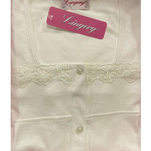 Lingery Camicia da Notte Maniche Corte in Jersey di Cotone Clinica Calibrata 0029 S32 - Passarelli Biancheria