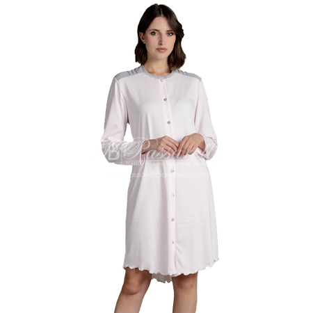 Lingery Camicia da Notte Maniche Lunghe in Cotone Clinica 9191 2504S32