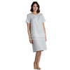 Lingery Camicia da Notte Maniche Corte in Mussola di Cotone 9197 2504S35
