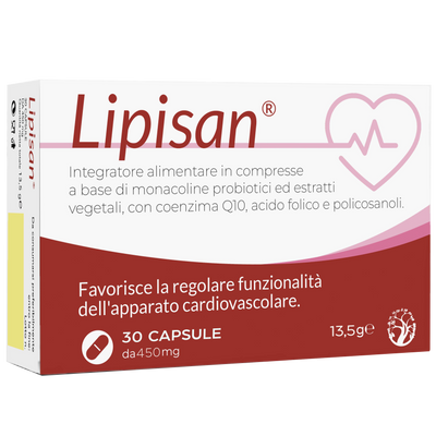 Integratore Alimentare Naturale per Il Benessere Cardiovascolare Lipisan 30 Capsule