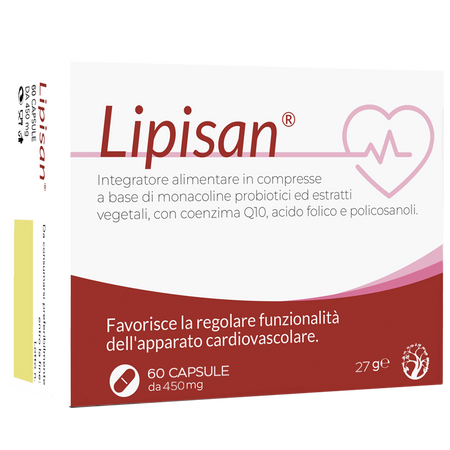 Riso Rosso Fermentato Lipisan Lactobacillus Plantarum per Colesterolo e Cuore 60 Capsule