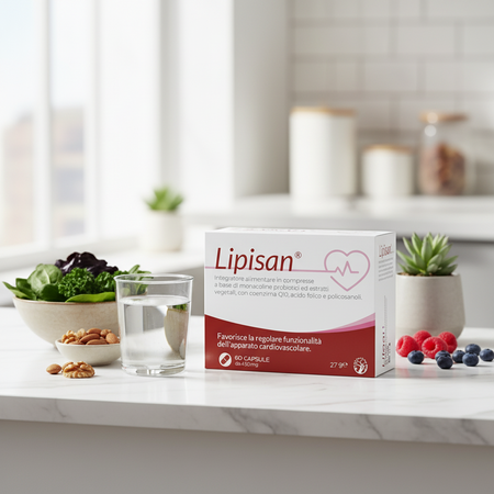 Riso Rosso Fermentato Lipisan Lactobacillus Plantarum per Colesterolo e Cuore 60 Capsule