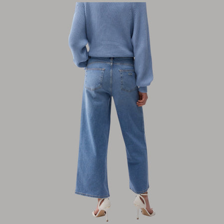 Liu Jo Jeans Flare Cropped Stonewash Donna Eleganti