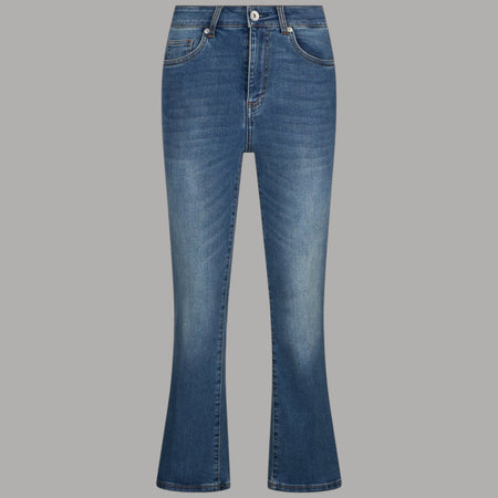 Liu Jo Jeans Flare Cropped Vita Alta, Comfort & Stile Stonewash