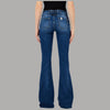 Liu Jo Jeans Flare Stonewash con Inserto Elastico e Comfort
