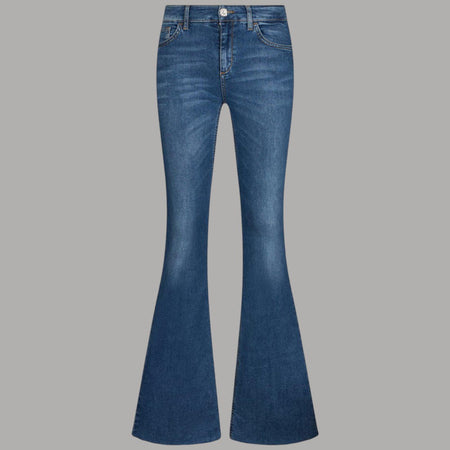 Liu Jo Jeans Flare Stonewash con Inserto Elastico e Comfort
