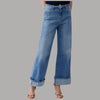 Liu Jo Jeans Flare Vita Alta con Cintura Logo Monogram
