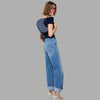 Liu Jo Jeans Flare Vita Alta con Cintura Logo Monogram