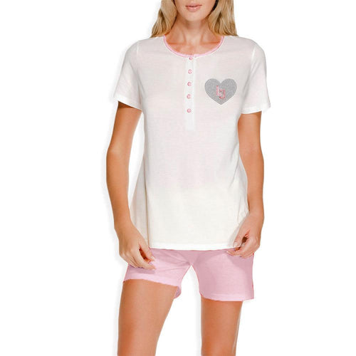 Liu Jo Pigiama Estivo da Donna Maniche Corte e Pantaloncino DL0084 S47 - Passarelli Biancheria