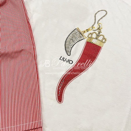 Liu Jo Pigiama Estivo da Donna Maniche Corte e Pantaloncino DL0037 S47