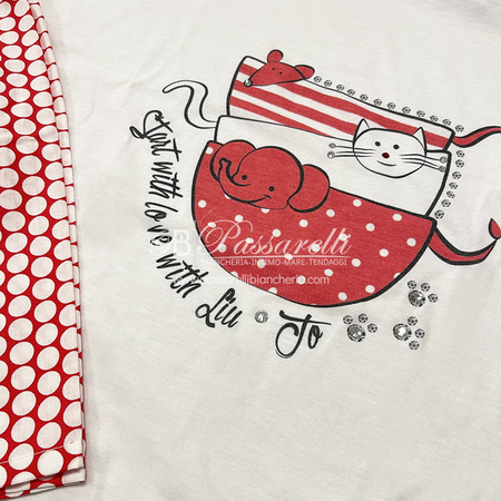 Liu Jo Pigiama Estivo da Donna Maniche Corte e Pantaloncino DL0049 S47