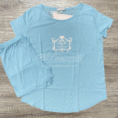 Liu Jo Pigiama Estivo da Donna Maniche Corte e Pantaloncino DL0070 S47