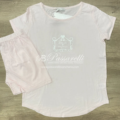 Liu Jo Pigiama Estivo da Donna Maniche Corte e Pantaloncino DL0070 S47