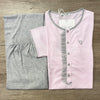 Liu Jo Pigiama Estivo da Donna Maniche Corte e Pantalone Lungo DL0103 S53