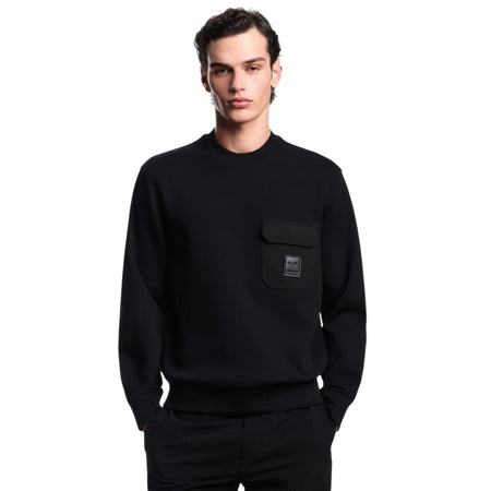 EMPORIO ARMANI felpe senza cappuccio uomo emporio armani - sweatshirt - nero da uomo