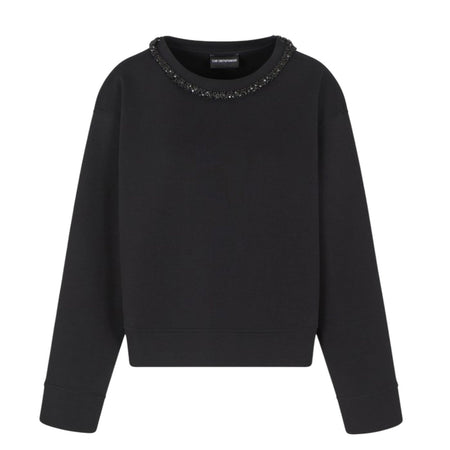 EMPORIO ARMANI felpe senza cappuccio donna emporio armani - sweatshirt - nero da donna