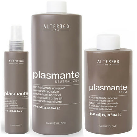 Alterego Plasmante Kit Completo Composto Da: Lozione Ondulante Universale 300 Ml, Neutralizzante Universale 750 Ml, Spray Riequilibrante 150 Ml.