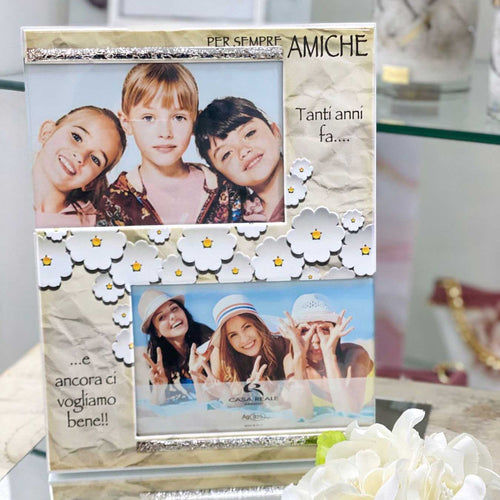 Portafoto Casa Reale Amiche Mdf e argento 925