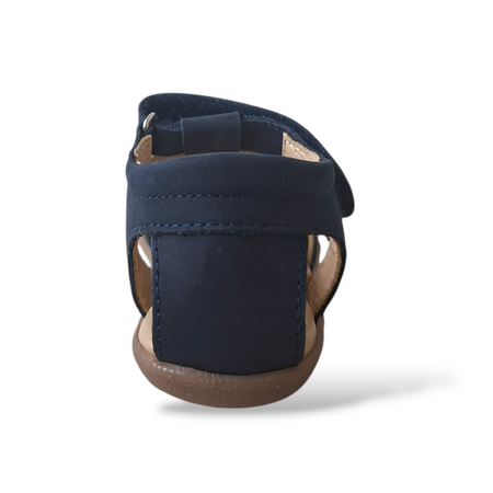 Ragnetto bambino Gioseppo Morley blue pelle velcro barefoot primi passi