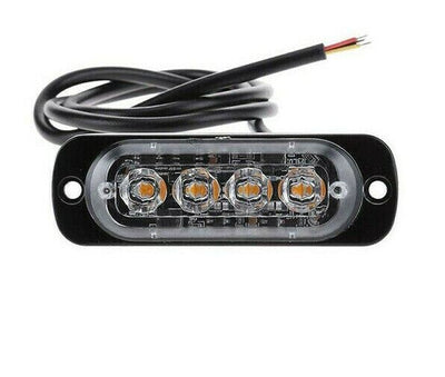 Luce ingombro 4 LED 2W Flash Strobo Emergenza 12-24V 6000K camion furgone auto
